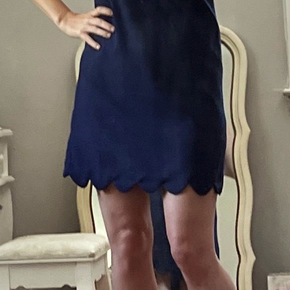Navy Blue XS Monteau dress above the knee - Picture 5 of 6